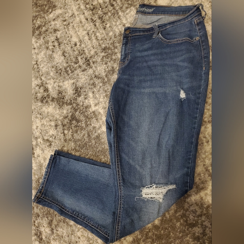 Old navy,blue jeans, ripped, faded jeans,boyfriend